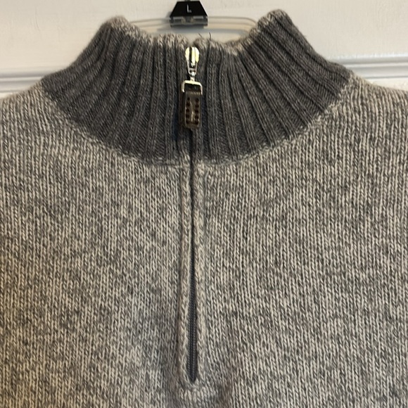 Daniele Blasi men’s gray quarter zip wool blend sweater size medium - Picture 2 of 9